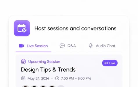 Host sessions and conversations